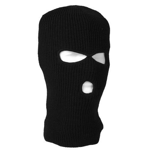 Levně MIL-TEC kukla BALACLAVA pletená se 3 otvory ČERNÁ