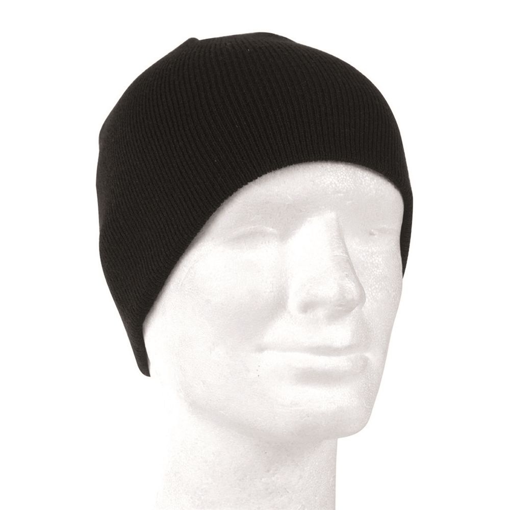 Levně MIL-TEC čepice BEANIE pletená POLYACRYL ČERNÁ