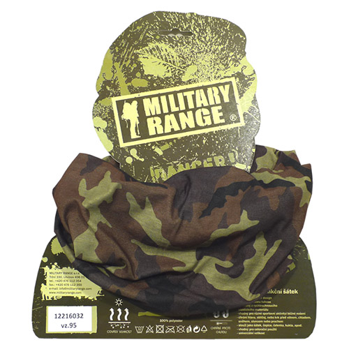 Levně MILITARY RANGE šátek HEADGEAR multifunkční AČR vz.95 les
