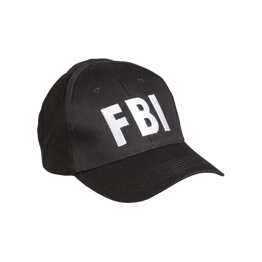 Levně MIL-TEC čepice baseball s nápisem 'FBI' ČERNÁ
