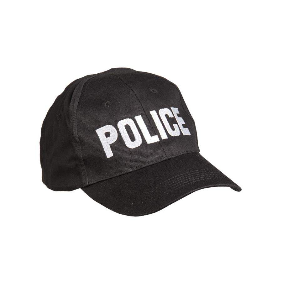 Levně MIL-TEC čepice baseball s nápisem 'POLICE' ČERNÁ