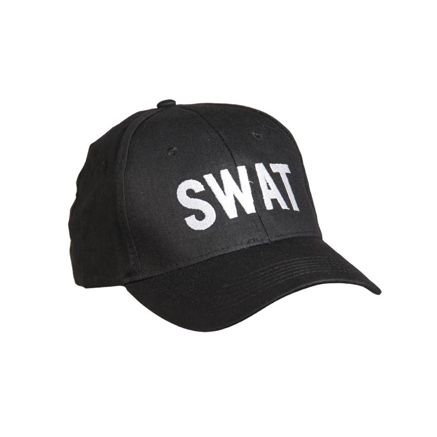 Levně MIL-TEC čepice baseball s nápisem 'SWAT' ČERNÁ