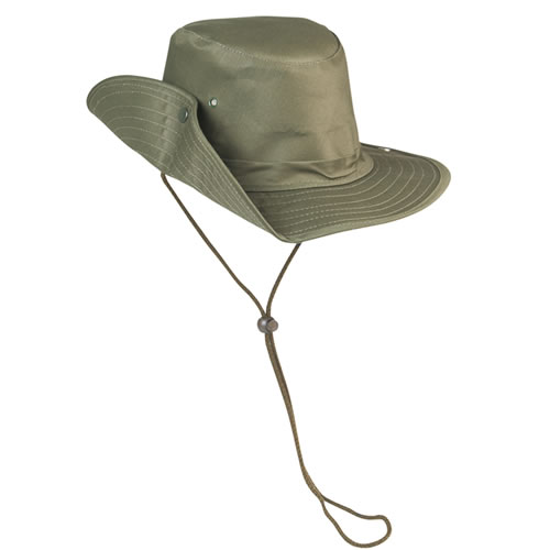Levně Klobouk BUSH s drukem ZELENÝ