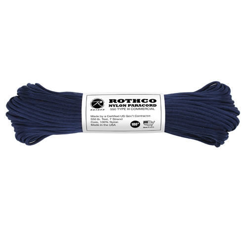 Levně ROTHCO šňůra PARACORD nylon 550LB ø 4 mm / 30 m TMAVĚ MODRÁ