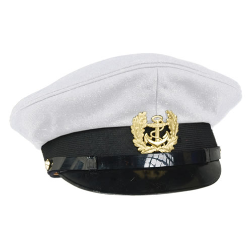 Levně Čepice MARINE s odznakem BÍLÁ