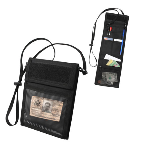 Levně ROTHCO pouzdro na krk DELUXE na doklady ID ČERNÉ