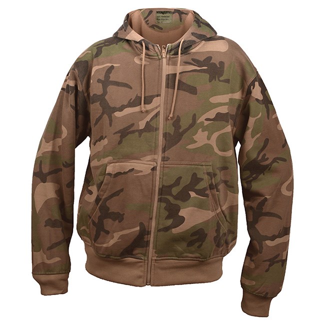 Levně Mikina se zipem a kapucí WOODLAND