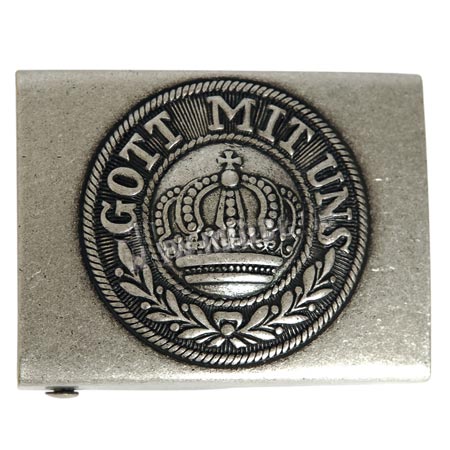 Levně MIL-TEC přezka na opasek "GOTT MITT UNS" PRUSKÁ ŠEDÁ