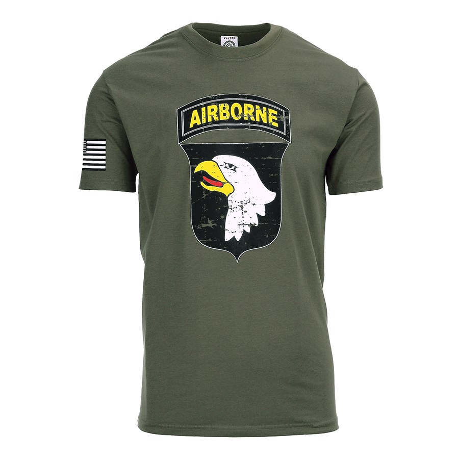 Levně Triko 101st AIRBORNE ZELENÉ