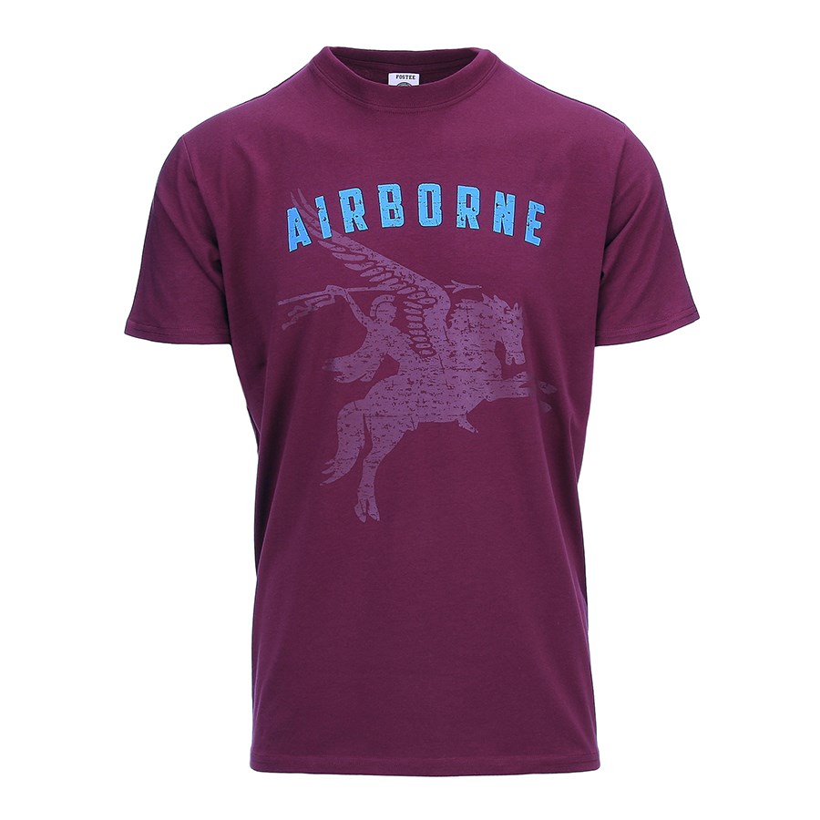 Levně Triko AIRBORNE PEGASUS krátký rukáv VÍNOVÉ