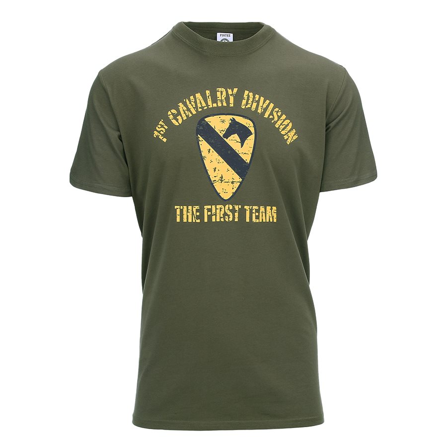 Levně Triko 1st CAVALRY DIVISION ZELENÉ