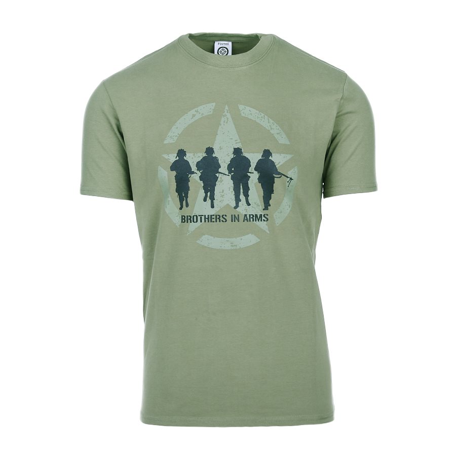 Levně Triko BROTHERS IN ARMS krátký rukáv ZELENÉ