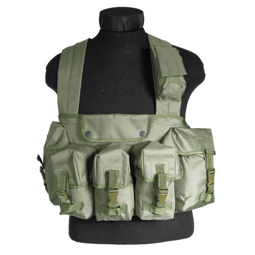 Levně MIL-TEC vesta taktická CHEST RIG 6 kapes ZELENÁ