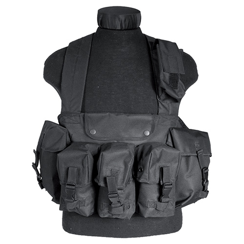Levně MIL-TEC vesta taktická CHEST RIG 6 kapes ČERNÁ