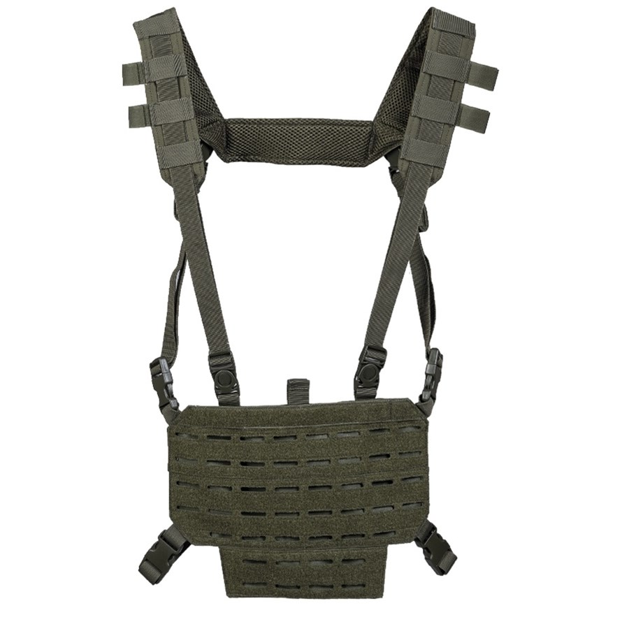 Levně MIL-TEC vesta taktická lehká CHEST RIG s LASER panelem ZELENÁ