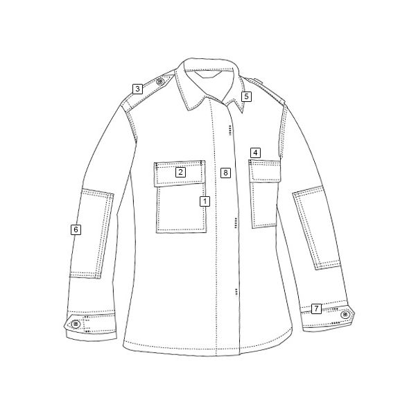 Košile taktická dl.rukáv MODRÁ TRU-SPEC 13670 L-11