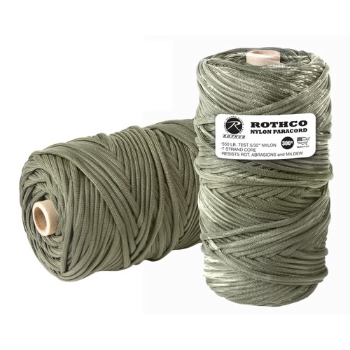 Levně ROTHCO šňůra PARA 550' na cívce nylon ø 4 mm / 90 m ZELENÁ