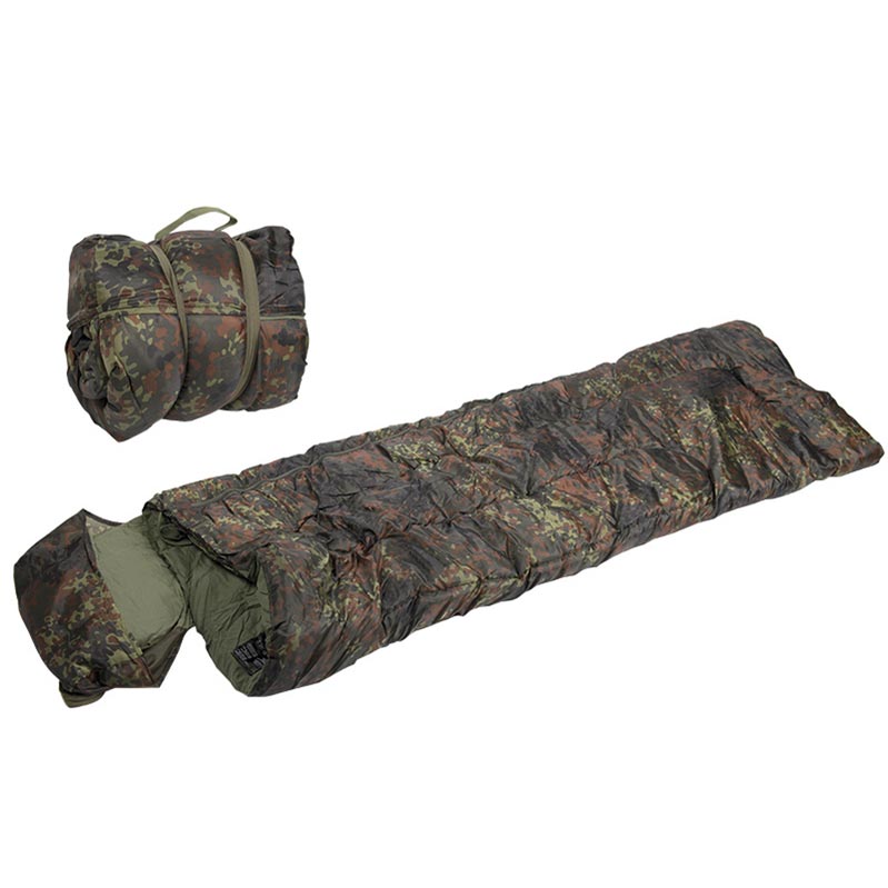 Levně MIL-TEC spacák celorozepínací s podhlavníkem PILOT FLECKTARN +/- 0°C