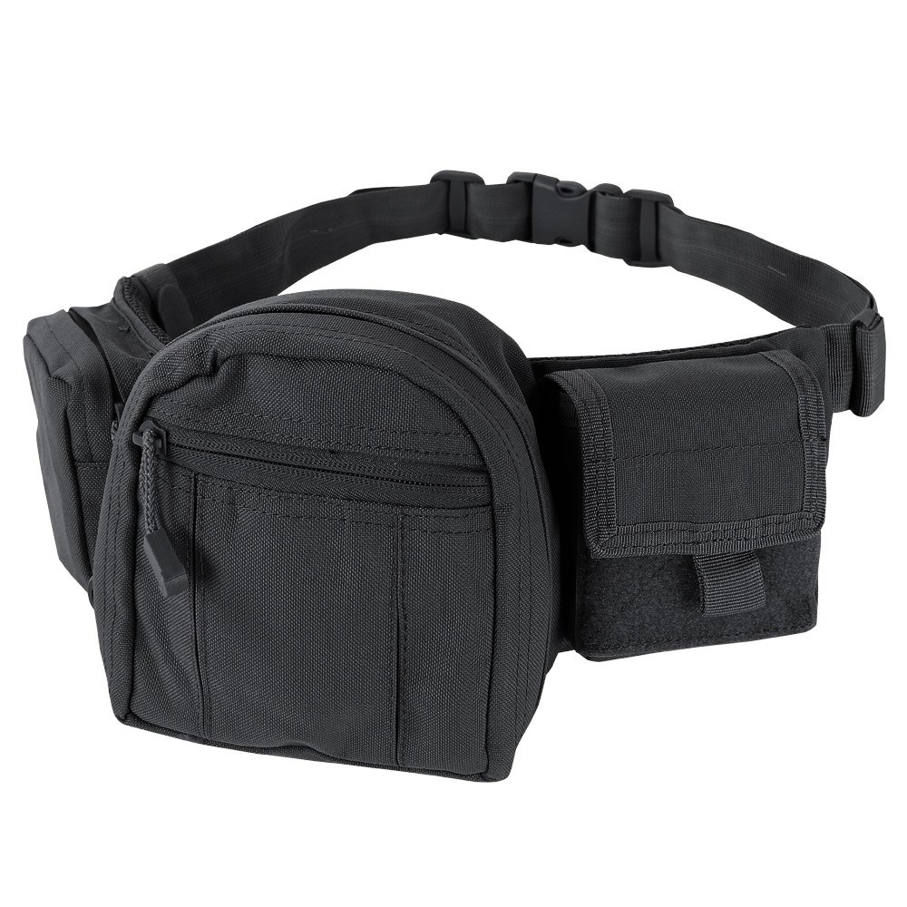 Levně CONDOR OUTDOOR ledvinka FANNY PACK s opaskem ČERNÁ