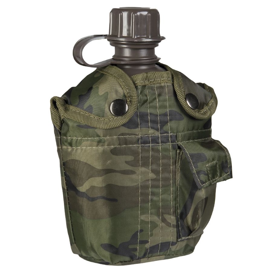 Levně MIL-TEC láhev polní US IMPORT 1l s obalem WOODLAND