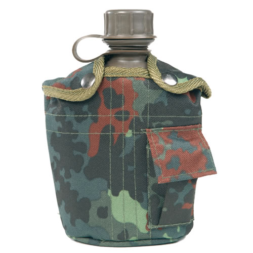 Levně MIL-TEC láhev polní US IMPORT 1l s obalem FLECKTARN