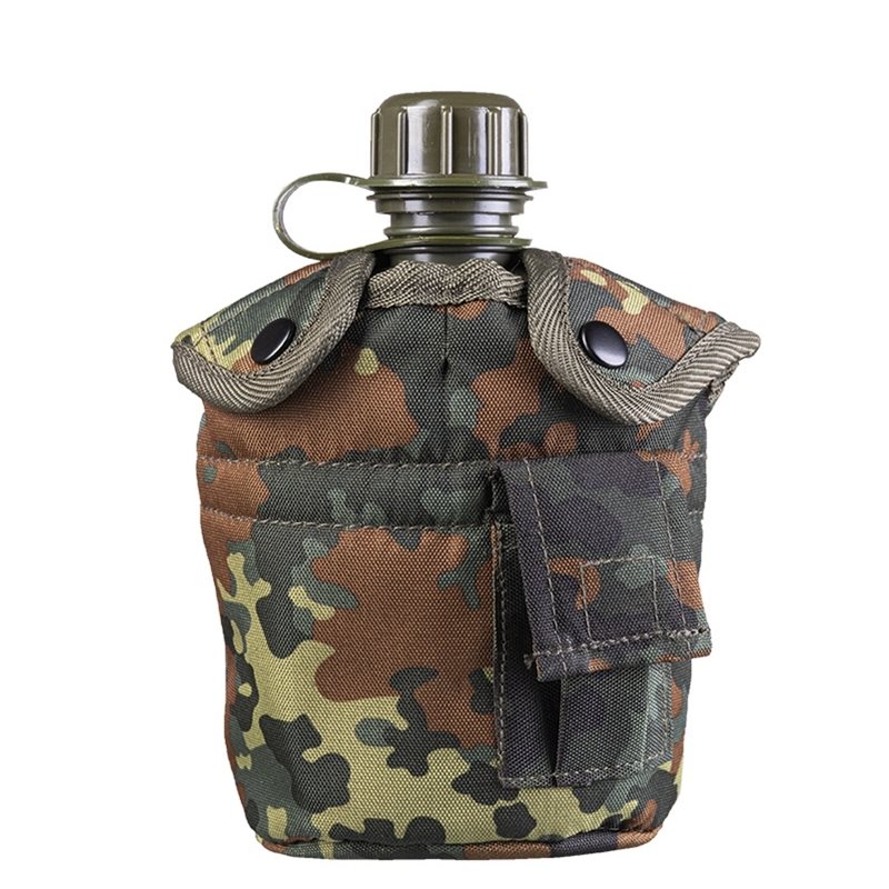 Levně MIL-TEC láhev polní US 1l s pítkem a obalem FLECKTARN