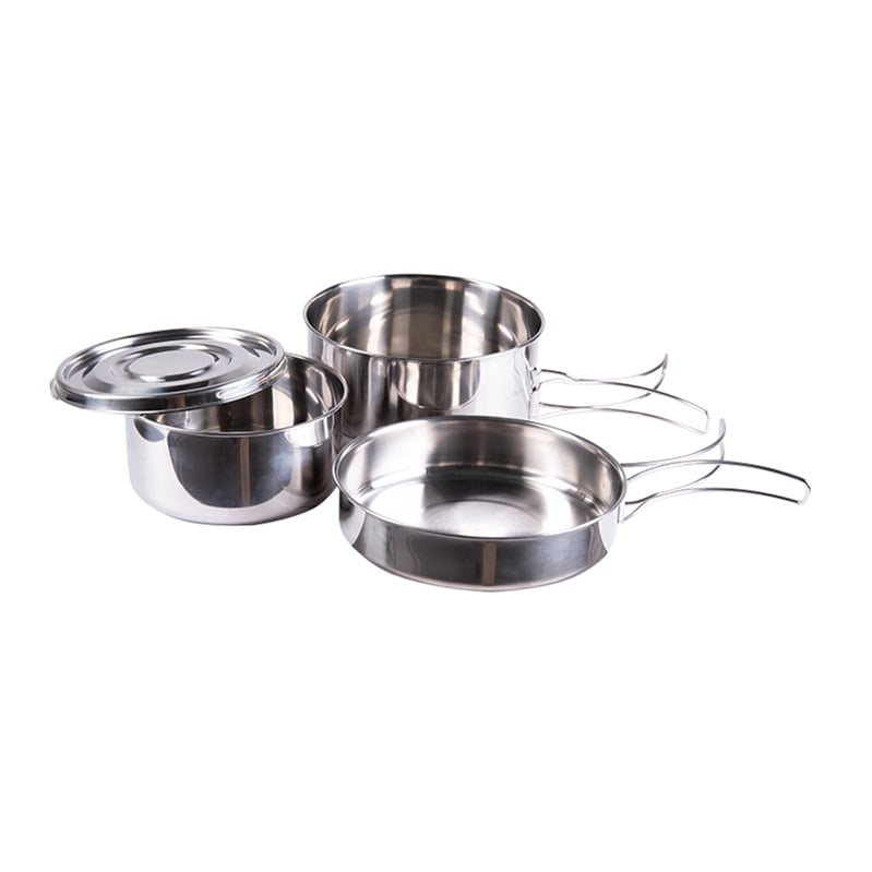 Set jídelního kempového nádobí nerezový 4-dílný MIL-TEC® 14648100 L-11
