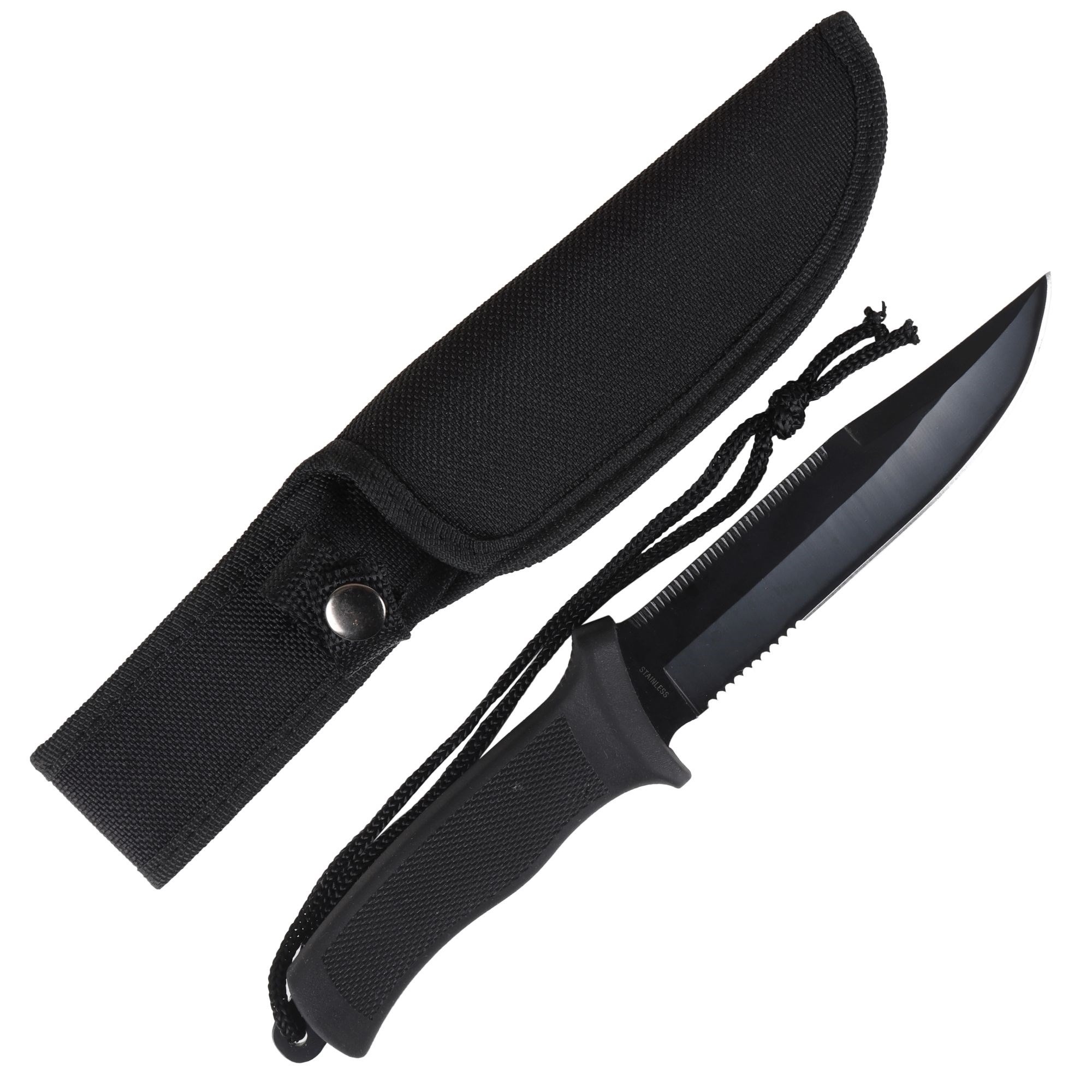 Levně MIL-TEC nůž bojový s pouzdrem CORDURA ČERNÝ