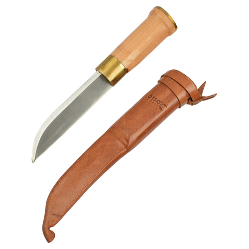 Levně MIL-TEC nůž FINSKÝ malý 24 cm s koženým pouzdrem