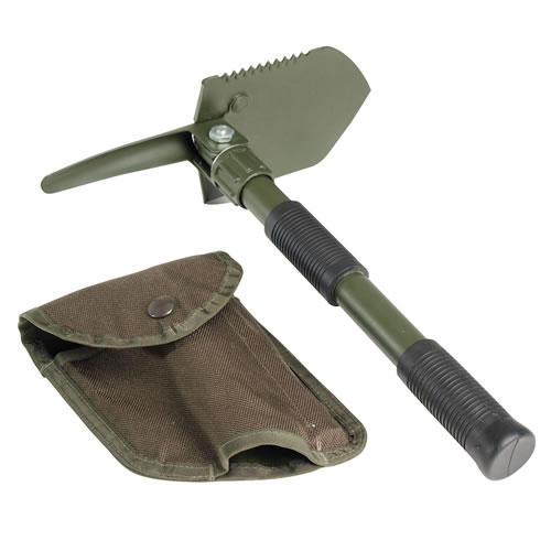 Levně MIL-TEC lopatka MINI skládací s kopáčkem v pouzdru ZELENÁ