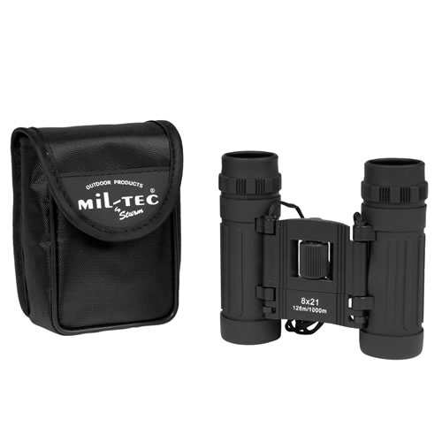 Levně MIL-TEC dalekohled 8x21 skládací ČERNÝ