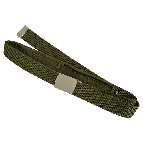 Levně MIL-TEC opasek US 30mm se skrytou peněženkou ZELENÝ