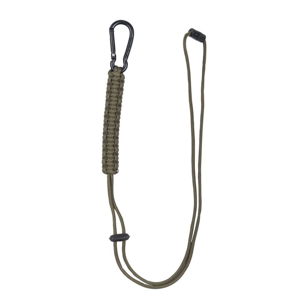 Levně MIL-TEC provázek PARACORD s karabinou ZELENÝ