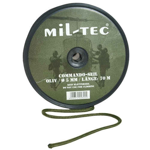 Mil-tec Commando Rope 5mm (70 m) Olive