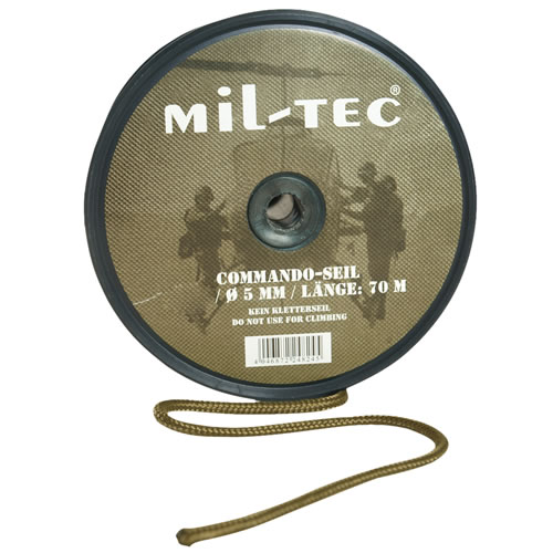 Levně MIL-TEC šňůra COMMANDO ø 5 mm / 70 m COYOTE BROWN