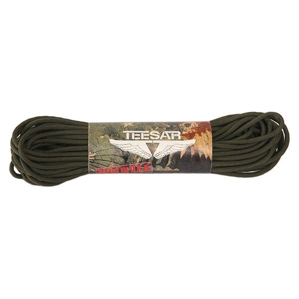 Levně TEESAR šňůra US padáková ø 3 mm / 30 m / 100 feet ZELENÁ