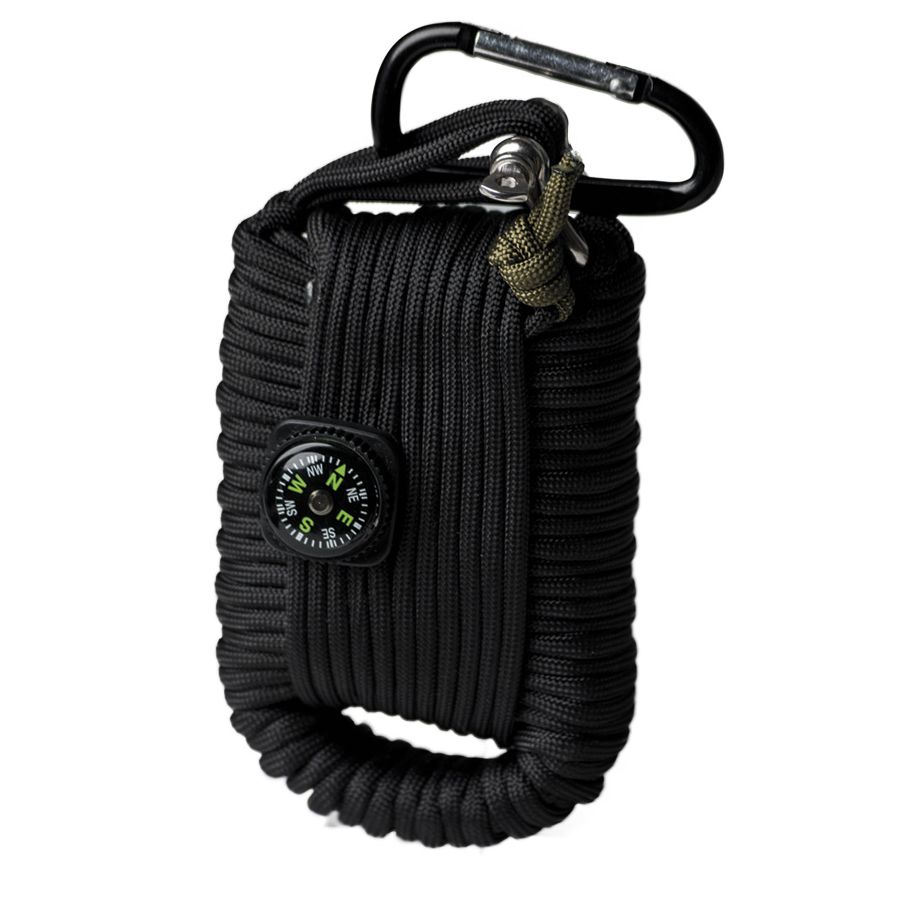 Levně MIL-TEC sada pro přežití SURVIVAL PARACORD ČERNÁ