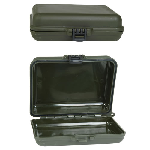 Levně MIL-TEC krabička plastová 120 x 95 x 35mm ZELENÁ
