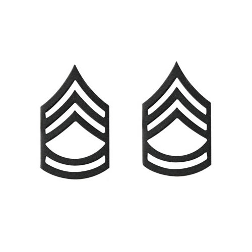Odznak hodnosti MASTER SERGEANT SUBDUED ČERNÝ