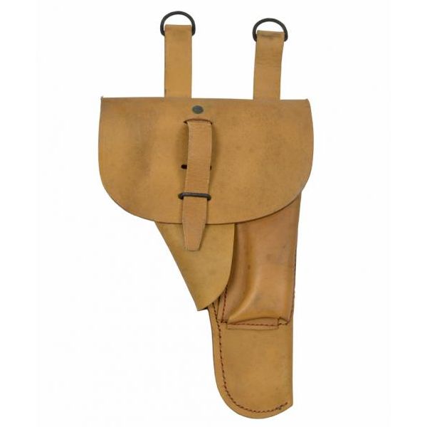 Levně Pouzdro na zbraň/pistol kožené francouzské