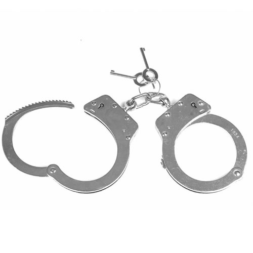 Levně MIL-TEC pouta policejní DOUBLE LOCK řetízková STŘÍBRNÁ