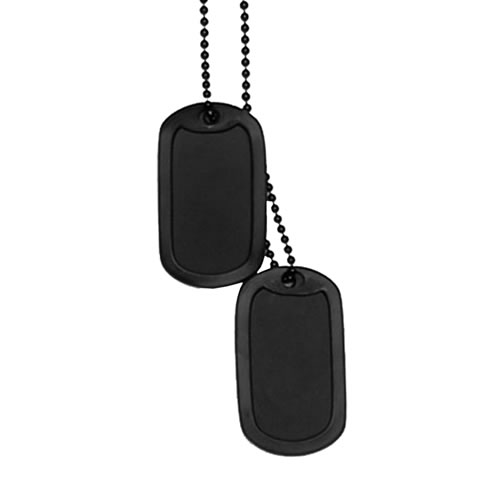Levně MIL-TEC známky identifikační US "DOG TAG" s tišítky ČERNÉ