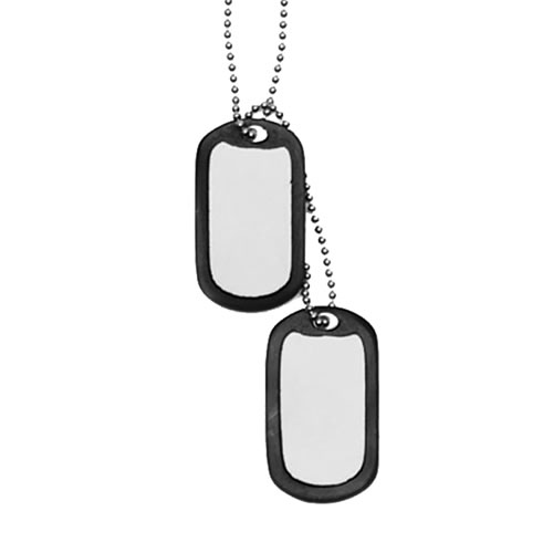Levně MIL-TEC známky identifikační US "DOG TAG" s tišítky STŘÍBRNÉ