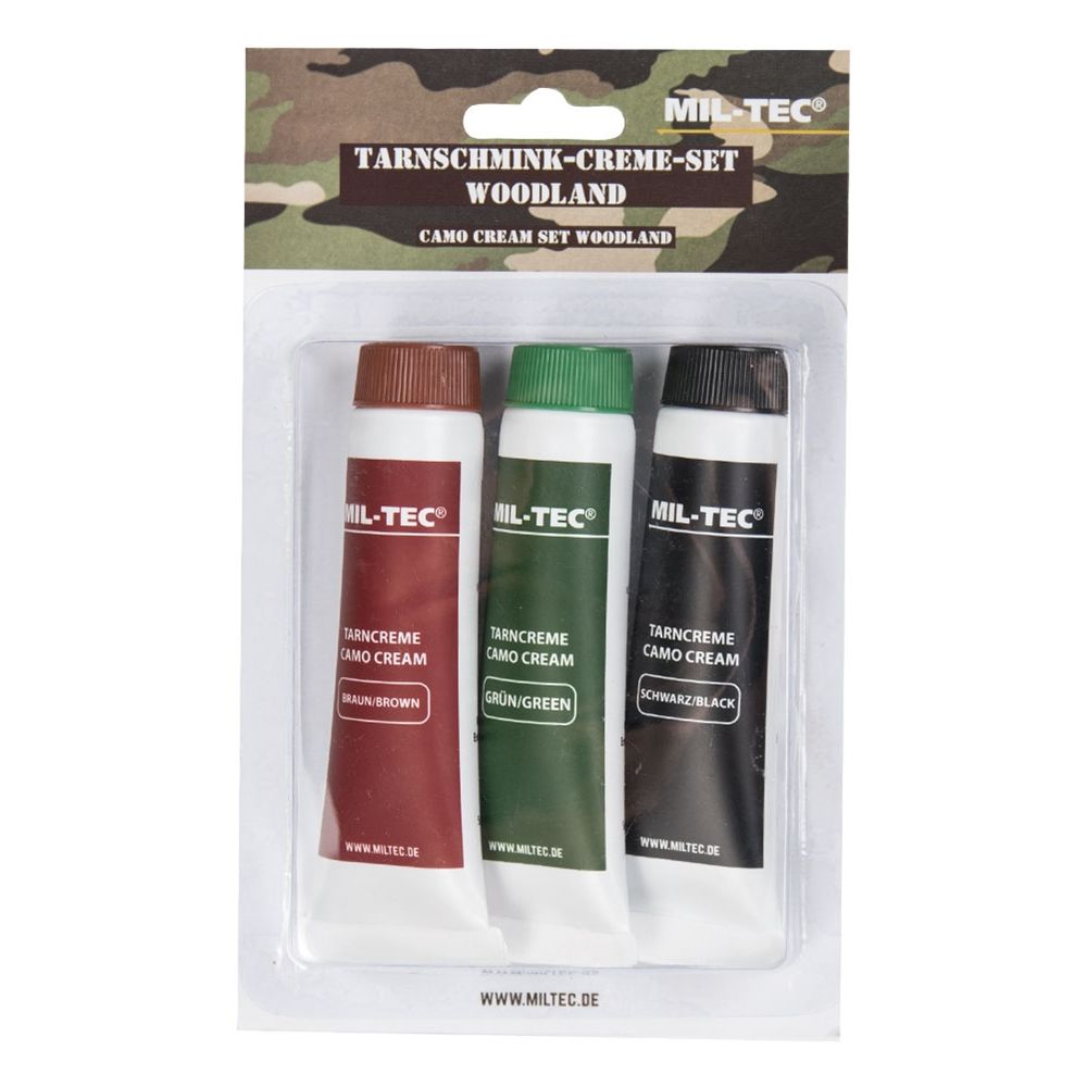 Levně MIL-TEC barvy maskovací v tubě SET 3x30g ČERNÁ/ZELENÁ/HNĚDÁ