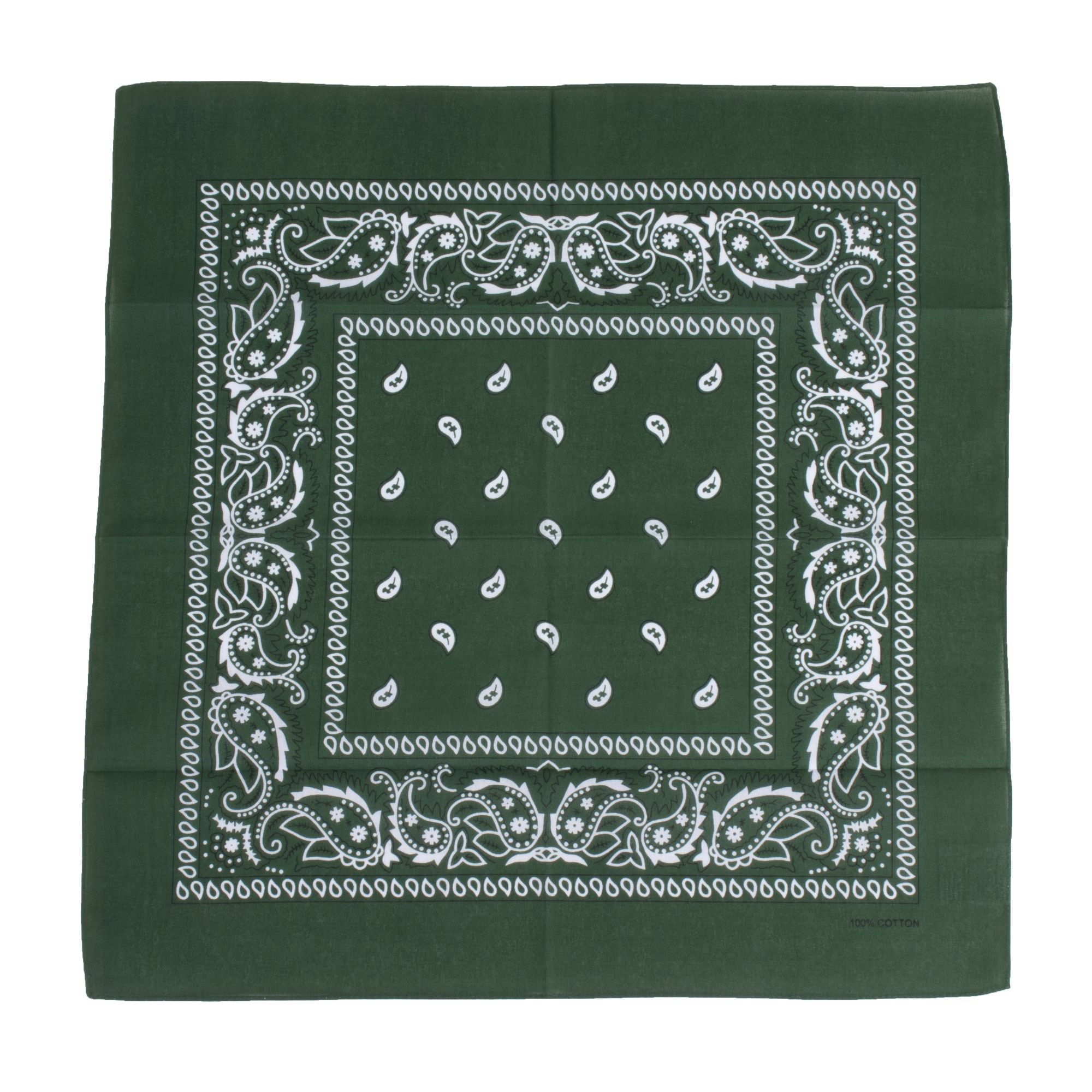 Levně MFH šátek BANDANA 55x55 cm ZELENÁ/BÍLÁ