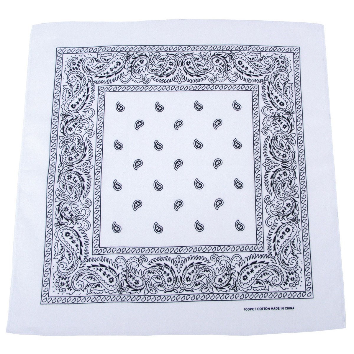 Levně MFH šátek BANDANA 55x55 cm BÍLÁ/ČERNÁ