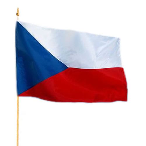Levně Vlajka na tyčce ČESKÁ REPUBLIKA 30x45cm