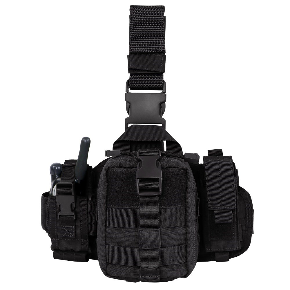 Levně CONDOR OUTDOOR pouzdro/panel EMT stehenní MOLLE ČERNÉ