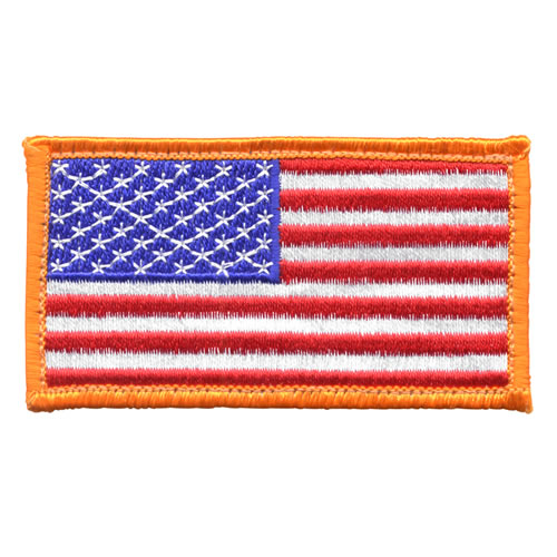 Levně ROTHCO nášivka USA vlajka 4,5 x 8,5 cm ORANŽOVÝ lem