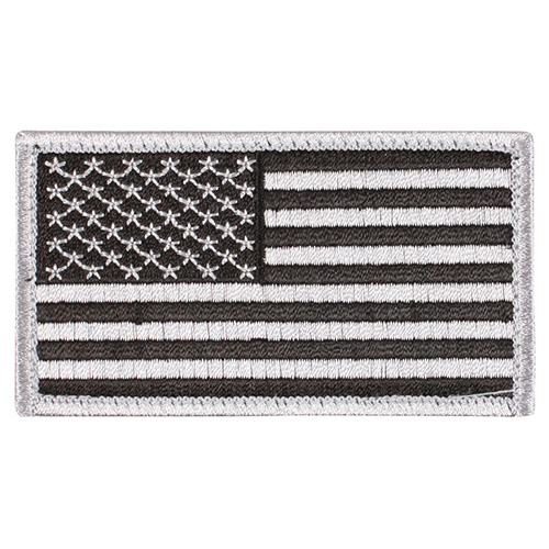 Levně ROTHCO nášivka USA vlajka 4,5 x 8,5 cm velcro ČERNÁ/STŘÍBRNÁ